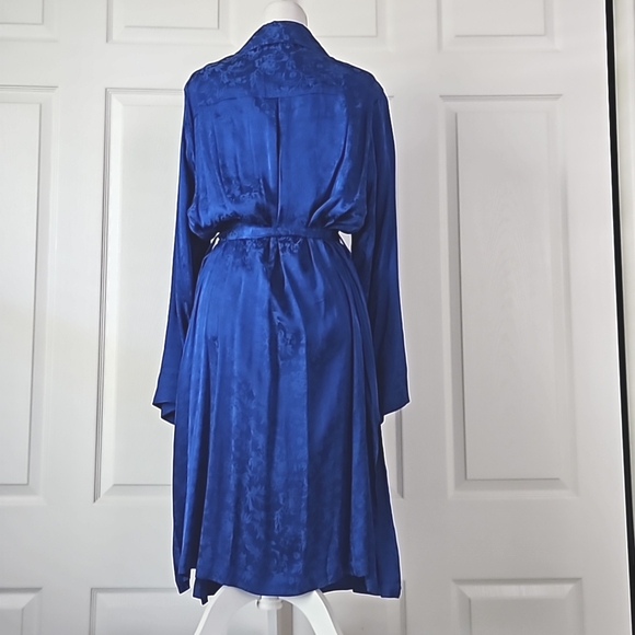 Torrid Blue Lace Trim Belted Jacket - Picture 7 of 10